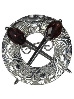 Vintage Scottish Celtic Plaid Brooch